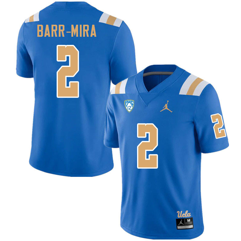 Jordan Brand Men-Youth #2 Nicholas Barr-Mira UCLA Bruins College Football Jerseys Sale-Blue